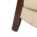 Ensemble de 2 fauteuils inclinables manuels en cuir véritable, inclinaison à 159°