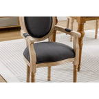 Ensemble de 2 fauteuils de salle à manger en tissu rembourré