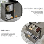 Bureau d'angle moderne en L de 67 pouces, bureau d'ordinateur de maison en bois avec station de charge