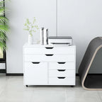 Meuble de rangement mobile à 5 tiroirs avec meuble d'appoint