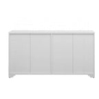 Buffet 4 portes avec accents linéaires et pieds géométriques