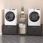 Socle robuste pour lave-linge et sèche-linge en métal, noir/blanc – Unité simple, anti-vibration