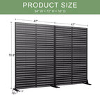 72 H Dovelina Brise-vue extérieur décoratif pour jardin (Lot de 2)