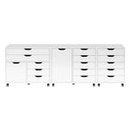 Ensemble de 3 armoires de rangement Halifax, blanc