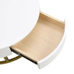 Tables basses gigognes rondes modernes à plateau relevable avec 2 tiroirs