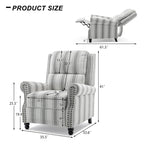 Fauteuil inclinable à dossier rembourré avec clous décoratifs (lot de 2)