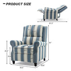Lot de 2 fauteuils inclinables modernes à assise rembourrée en cuir PU/tissu