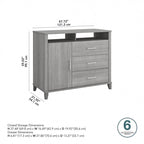 Meuble télé haut Somerset avec rangement par Bush Furniture