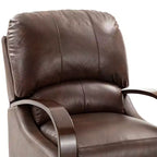 Ensemble de 2 fauteuils inclinables manuels en cuir véritable, inclinaison à 159°