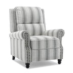 Lot de 2 fauteuils inclinables modernes à assise rembourrée en cuir PU/tissu