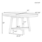 Table à manger ronde extensible de style ferme avec rallonge