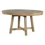 Table à manger ronde extensible de style ferme avec rallonge