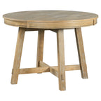 Table à manger ronde extensible de style ferme avec rallonge