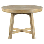 Table à manger ronde extensible de style ferme avec rallonge
