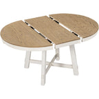 Table à manger ronde extensible de style ferme avec rallonge