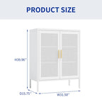 Armoire de rangement métallique avec 2 portes et 2 étagères réglables, Armoire de rangement de garage verrouillable en acier