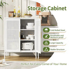 Armoire de rangement métallique avec 2 portes et 2 étagères réglables, Armoire de rangement de garage verrouillable en acier