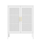 Armoire de rangement métallique avec 2 portes et 2 étagères réglables, Armoire de rangement de garage verrouillable en acier