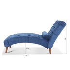 Chaise longue capitonnée