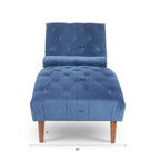 Chaise longue capitonnée