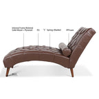 Chaise longue capitonnée