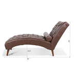 Chaise longue capitonnée
