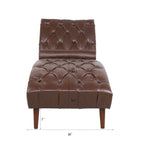 Chaise longue capitonnée
