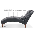 Chaise longue capitonnée
