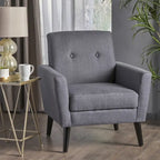 Fauteuil club en tissu du milieu du siècle
