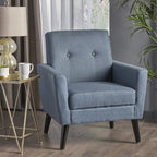 Fauteuil club en tissu du milieu du siècle