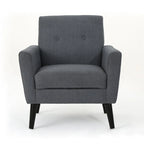 Fauteuil club en tissu du milieu du siècle