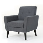 Fauteuil club en tissu du milieu du siècle