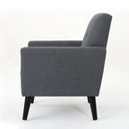 Fauteuil club en tissu du milieu du siècle