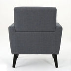 Fauteuil club en tissu du milieu du siècle