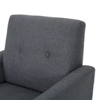 Fauteuil club en tissu du milieu du siècle