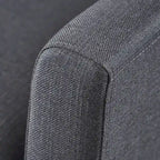 Fauteuil club en tissu du milieu du siècle