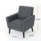 Fauteuil club en tissu du milieu du siècle