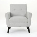 Fauteuil club en tissu du milieu du siècle