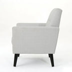 Fauteuil club en tissu du milieu du siècle