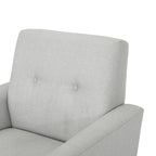 Fauteuil club en tissu du milieu du siècle