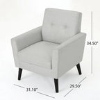 Fauteuil club en tissu du milieu du siècle