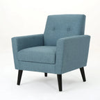 Fauteuil club en tissu du milieu du siècle