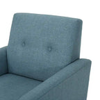 Fauteuil club en tissu du milieu du siècle