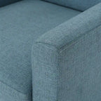 Fauteuil club en tissu du milieu du siècle