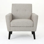 Fauteuil club en tissu du milieu du siècle
