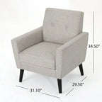 Fauteuil club en tissu du milieu du siècle