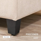Banc ottoman de rangement capitonné avec couvercle relevable – Tissu lin, pour pied de lit ou salon