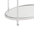 Dessert de bar en métal à 3 étagères en verre et miroir
