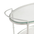 Dessert de bar en métal à 3 étagères en verre et miroir