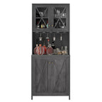 Meuble bar avec casier à vin pour spiritueux et verres